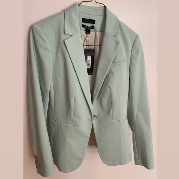 RW&Co Mint Green Suiting Set | Blazer (0) & Slim Leg Pants (00) - Picture 1 of 4